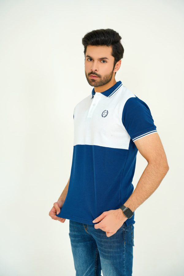 Classic Navy White Contrast Polo