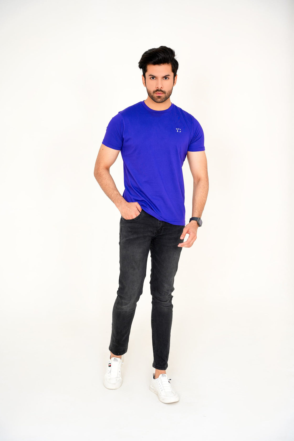 Cotton Purple T-Shirt for Men