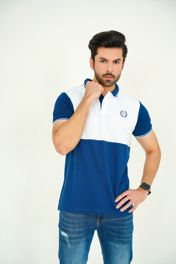 Classic Navy White Contrast Polo